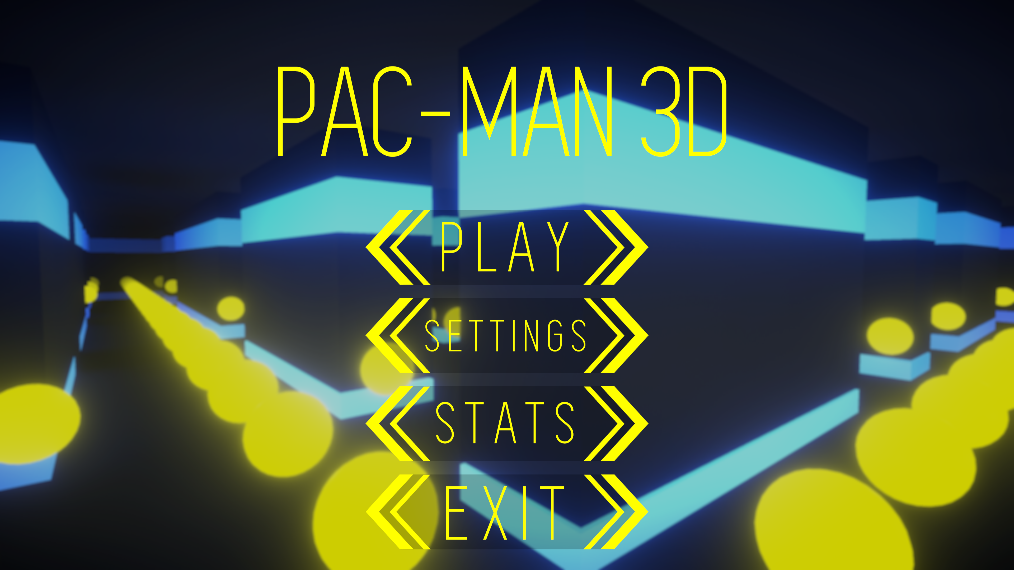 Main menu for PacMan 3D