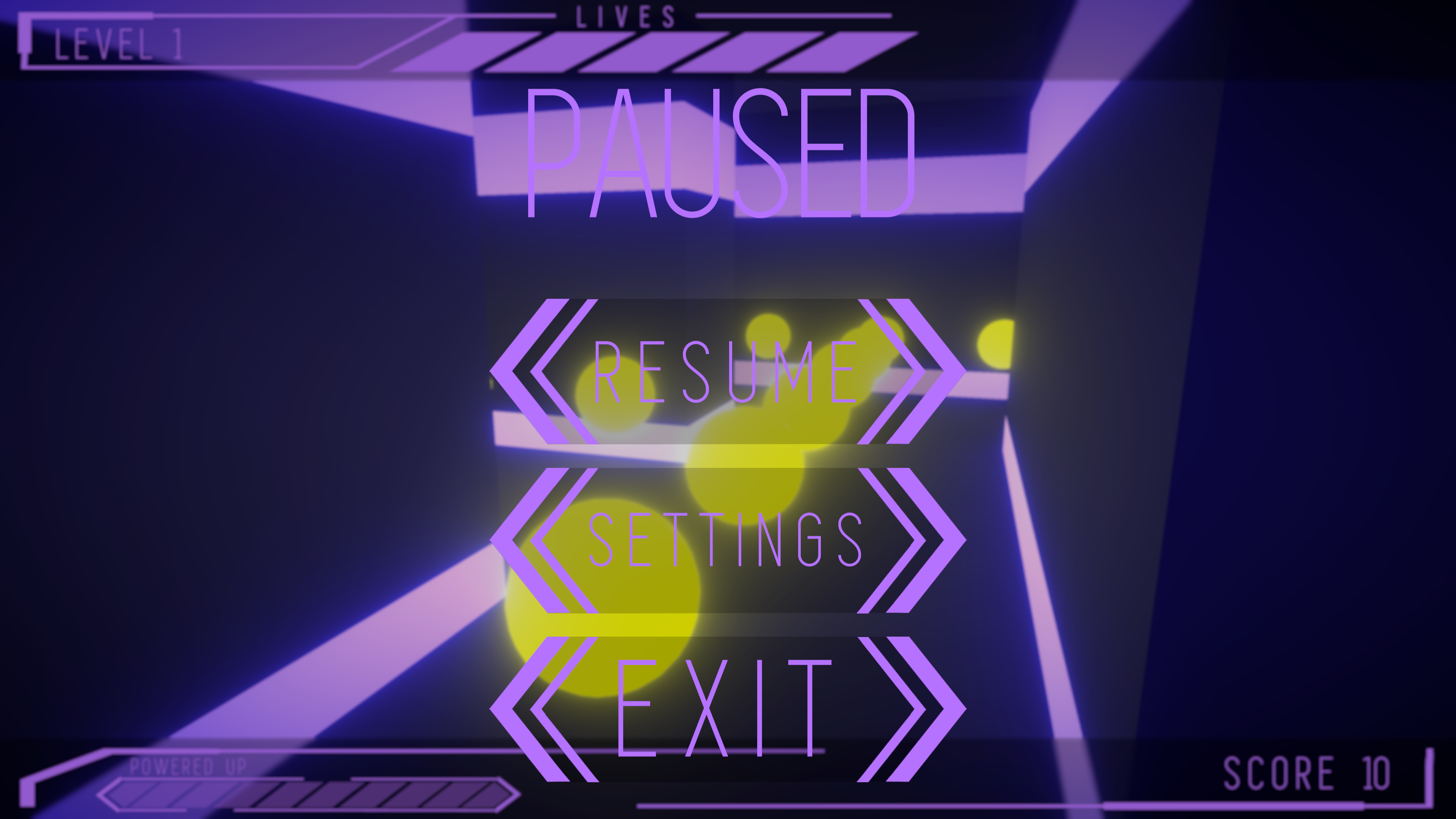 Gameover screen for PacMan 3D